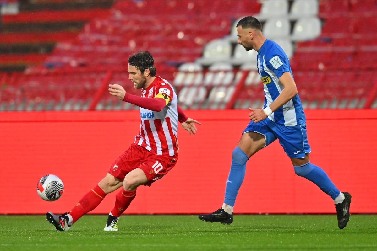 fudbaler Crvene zvezde na utakmici Kupa Srbije protiv OFK Beograda na stadionu Rajko Mitic Beograd 26.03.2025. godine Foto: Marko Metlas Fudbal, Crvena zvezda, Kup Srbije, OFK Beograd