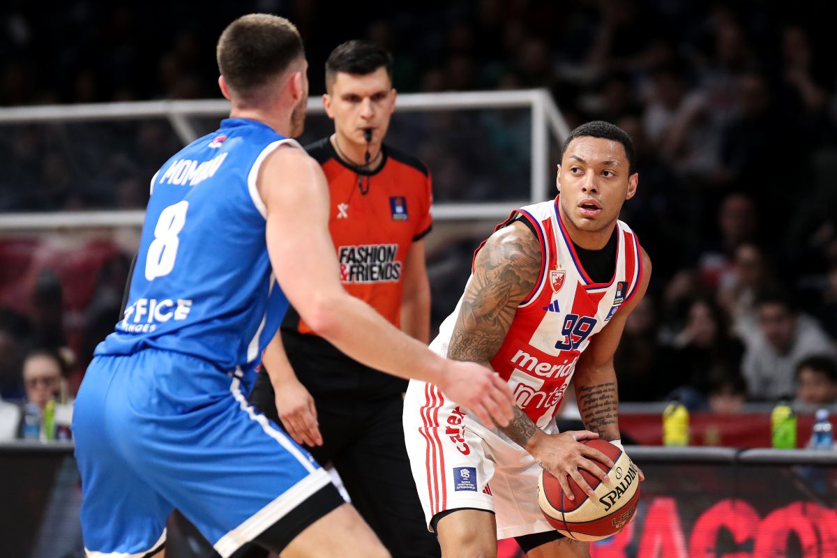 YAGO DOS SANTOS Jago Dos Santos kosarkas Crvene zvezde na utakmici Jadranske ABA lige protiv Spartaka Subotica u hali Beogradska arena, Beograd 31.03.2025. godine Foto: MN PRESS Kosarka, Crvena zvezda, Jadranska ABA liga, Spartak Subotica