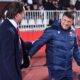 VLADAN MILOJEVIC trener fudbaler Crvene zvezde na utakmici Superlige Prvenstva Srbije protiv MIROSLAV TANJGA trener Vojvodine Novi Sad na stadionu Karadjordje, Novi Sad 29.03.2025. godine Foto: Marko Metlas Fudbal, Crvena zvezda, Superliga Prvenstvo Srbije, Vojvodina Novi Sad