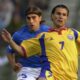 FUDBAL - EURO 2000 - Adrian Mucu ( Mutu ), fudbaler Rumunije, u duelu sa fabiom Kanavarom iz Italije. Brisel, 24.06.2000. snimio:N.Parausic