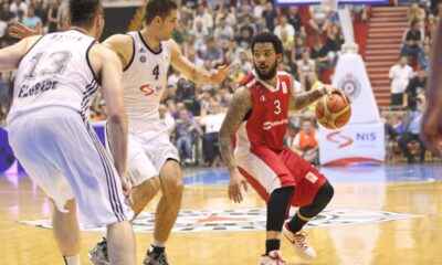 MARCUS WILLIAMS Markus Vilijams kosarkas Crvene zvezde na utakmici finala plej ofa Prvenstva Srbije protiv Partizana u hali Pionir, Beograd 15.06.2015. godine Foto: Marko Metlas Kosarka, Partizan, Finale plej ofa, Prvenstvo Srbije, Crvena zvezda