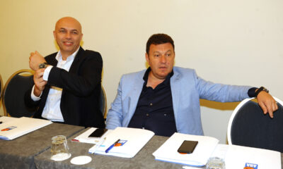 Skupstina Jadranske ABA lige, u hotelu Crowne Plaza. MLADEN VEBER, Cedevita, DRAGAN BOKAN, predsednik ABA. Beograd, 10.05.2016. foto: Nebojsa Parausic Kosarka, ABA liga