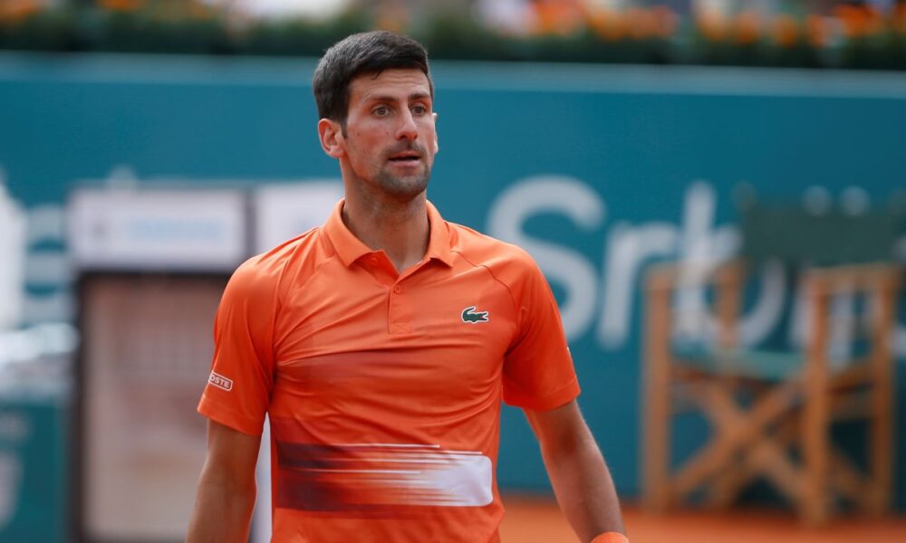 NOVAK DJOKOVIC teniser iz Srbije na mecu finala Serbia Open turnira protiv ANDREY RUBLEV Andrej Rubljev iz Rusije, Beograd 18.04.2022. godine Foto: Ivica Veselinov / MN PRESS TENIS, TENNIS, SERBIA OPEN 2022, FINALE, FINALS