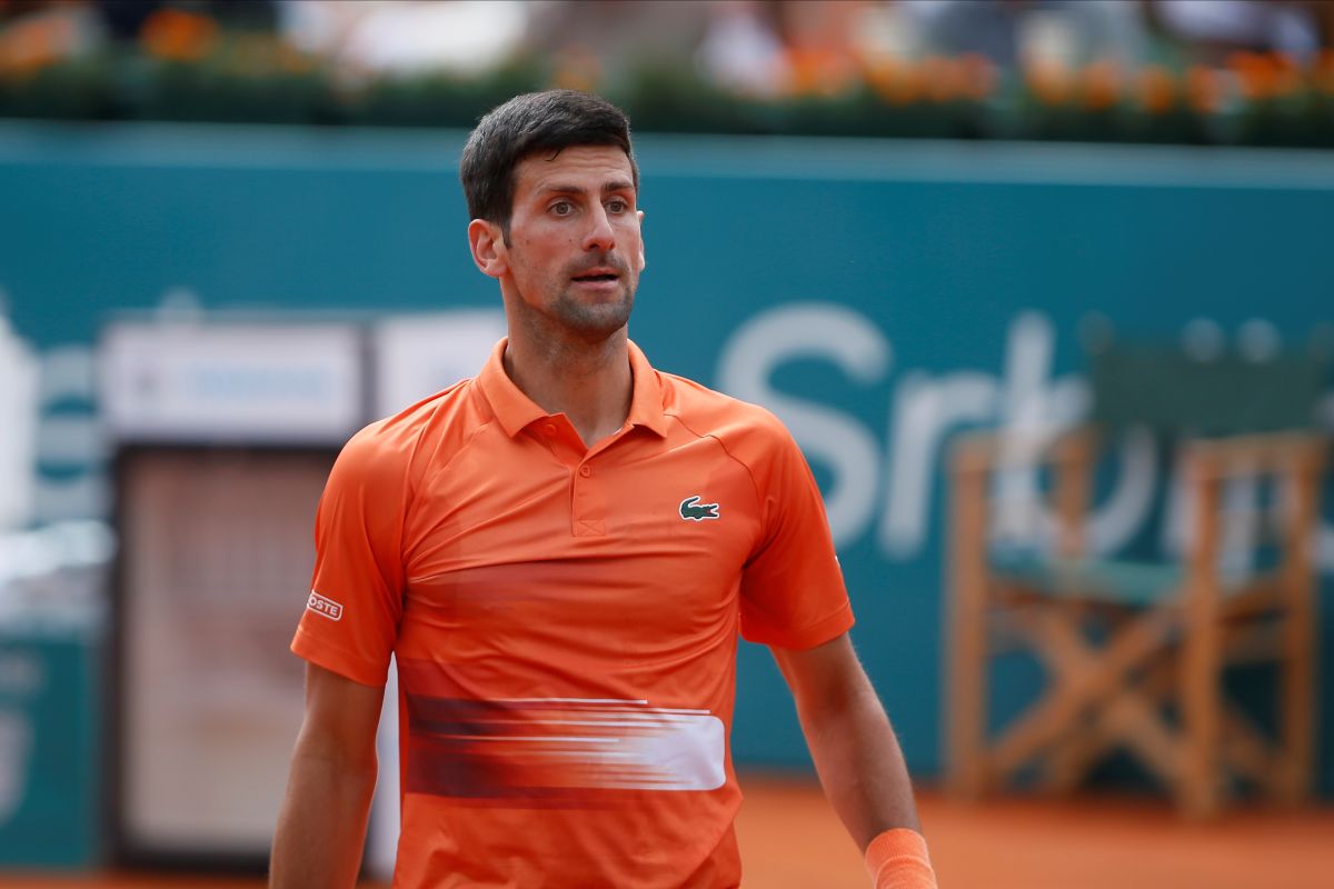 NOVAK DJOKOVIC teniser iz Srbije na mecu finala Serbia Open turnira protiv ANDREY RUBLEV Andrej Rubljev iz Rusije, Beograd 18.04.2022. godine Foto: Ivica Veselinov / MN PRESS TENIS, TENNIS, SERBIA OPEN 2022, FINALE, FINALS
