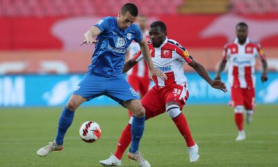 STEFAN LONCAR fudbaler Novog Pazara na utakmici Kupa Srbije protiv Crvene zvezde na stadionu Rajko Mitic, Beograd 11.05.2022. godine Foto: Marko Metlas Fudbal, Crvena zvezda, Kup Srbije, Novi Pazar