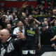 GROBARI navijaci i MATHIAS LESSORT Matijas Lesor kosarkas Partizana na utakmici Evrolige protiv Efesa u hali Stark Arena, Beograd 16.12.2022. Foto: Ivica Veselinov / MN PRESS KOSARKA, BASKETBALL, PARTIZAN, EFES, EVROLIGA, EUROLEAGUE