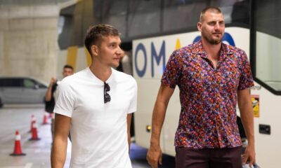 GORAN DRAGIC, oprostaj od aktivnog igranja kosarke, na utakmici Night of the Dragon, u hali Stozice. BOGDAN BOGDANOVIC, NIKOLA JOKIC Ljubljana, 24.08.2024. foto: MN Press / vp Kosarka, Slovenija, Noc Zmaja