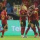 PEDRI, MARTIN ZUBIMENDI, ALEX BAENA Aleks Baena , ALVARO MORATA radost fudbalera reprezentacije Spanije na utakmici UEFA Lige nacija protiv Srbije na stadionu Nuevo Arhangel, Kordoba 15.10.2024. godine Foto: Marko Metlas Fudbal, Reprezentacija, Srbija, Spanija, UEFA Liga nacija
