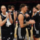 KLEMEN PREPELIC, DANILO ANDJUSIC, ALEKSA USKOKOVIC RADOSTkosarkasa Dubaija na utakmici Jadranske ABA lige protiv Crvene zvezde u hali Beogradska arena, Beograd 12.01.2025. godine Foto: Marko Metlas Kosarka, Crvena zvezda, Jadranska ABA liga, Dubai