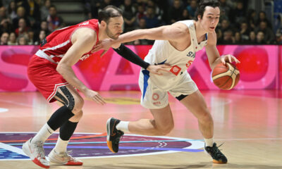 ASIM DJULOVIC kosarkas reprezentacije Srbije na utakmici kvalifikacija za FIBA Evropsko prvenstvo 2025 protiv Gruzije u hali Aleksandar Nikolic Pionir, Beograd 24.02.2025. godine Foto: Marko Metlas Kosarka, Srbija, Kvalifikacije za Evropsko prvenstvo 2025, Gruzija