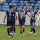 Fudbaleri Tekstilca proslavljaju gol na prvenstvenoj utakmici protiv Partizana na stadionu Lagator. Loznica, 02.03.2025. foto: MN Press photo / gp Fudbal, Tekstilac, Partizan