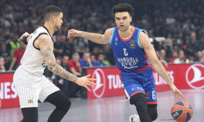 ELIJAH BRYANT Elajdza Brajant kosarkas Efesa na utakmici Evrolige protiv Partizana u hali Beogradska Arena, Beograd 21.03.2025. godine Foto: Ivica Veselinov / MN PRESS KOSARKA, BASKETBALL, EVROLIGA, EUROLEAGUE, PARTIZAN, EFES
