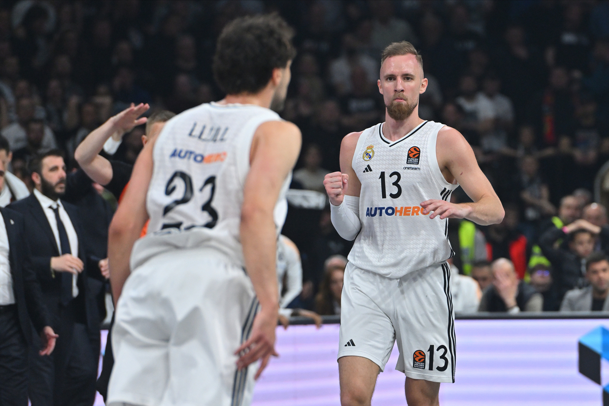 DZANAN MUSA kosarkas Reala Madrid na utakmici Evrolige protiv Partizana u hali Beogradska arena, Beograd 10.04.2025. godine Foto: Marko Metlas Kosarka, Partizan, Evroliga, Real Madrid