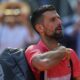 Novak Djokovic of Serbia leaves the court after losing against Matteo Arnaldi of Italy  during the Madrid Open tennis tournament in Madrid, Spain, Saturday, April 26, 2025. (AP Photo/Manu Fernandez)