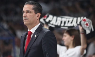 Trener Zvezde na utakmici ABA lige protiv Partizana u hali Beogradska Arena, Beograd 21.04.2025. godine Foto: Ivica Veselinov / MN PRESS KOSARKA, BASKETBALL, ABA LIGA, ABA LEAGUE, KK PARTIZAN, KK CRVENA ZVEZDA