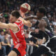 kosarkas Partizana na utakmici ABA lige protiv Crvene Zvezde u hali Beogradska Arena, Beograd 21.04.2025. godine Foto: Ivica Veselinov / MN PRESS KOSARKA, BASKETBALL, ABA LIGA, ABA LEAGUE, KK PARTIZAN, KK CRVENA ZVEZDA