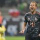 FILE - Bayern's Harry Kane celebrates after scoring the opening goal during the German Bundesliga soccer match between Borussia Moenchengladbach and Bayern Munich in Moenchengladbach, Germany, Saturday, Jan. 11, 2025. (AP Photo/Martin Meissner, file)
