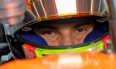 McLaren driver Oscar Piastri of Australia watches at pits during the third free practice ahead of the Formula One Saudi Arabian Grand Prix at the Jeddah Corniche Circuit in Jeddah, Saudi Arabia, Saturday, April 19, 2025. (AP Photo/Darko Bandic)