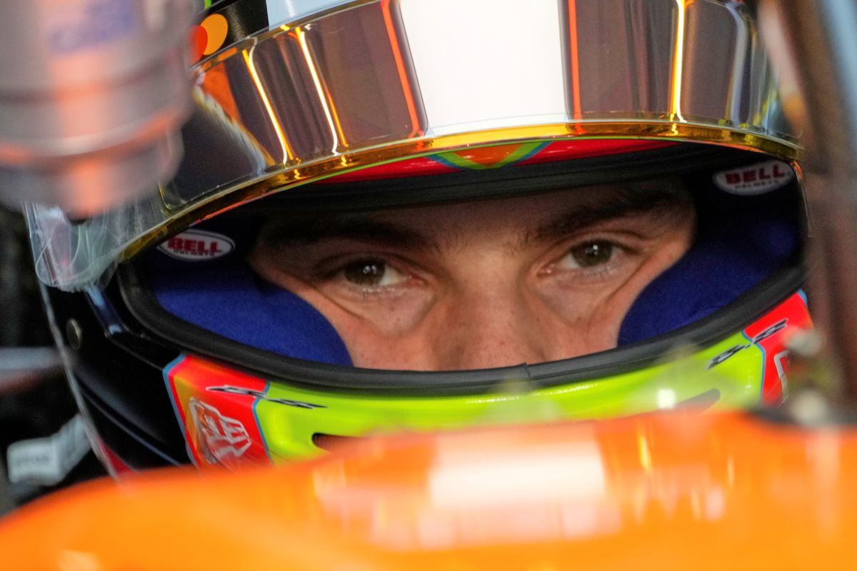McLaren driver Oscar Piastri of Australia watches at pits during the third free practice ahead of the Formula One Saudi Arabian Grand Prix at the Jeddah Corniche Circuit in Jeddah, Saudi Arabia, Saturday, April 19, 2025. (AP Photo/Darko Bandic)