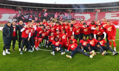 fudbaler Crvene zvezde na utakmici Superlige Prvenstva Srbije protiv OFK Beograda na stadionu Rajka Mitica, Beograd, 06.04.2025. godine Foto: Marko Metlas Fudbal, Crvena zvezda, Superliga Prvenstvo Srbije, OFK Beograd