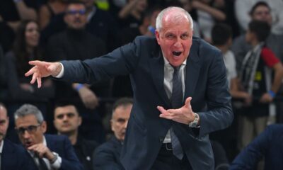 kosarkas Partizana na utakmici Evrolige protiv Reala Madrid u hali Beogradska arena, Beograd 10.04.2025. godine Foto: Marko Metlas Kosarka, Partizan, Evroliga, Real Madrid