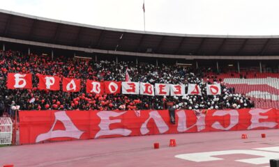 fudbaler Crvene zvezde na utakmici Superlige Prvenstva Srbije protiv OFK Beograda na stadionu Rajka Mitica, Beograd, 06.04.2025. godine Foto: Marko Metlas Fudbal, Crvena zvezda, Superliga Prvenstvo Srbije, OFK Beograd