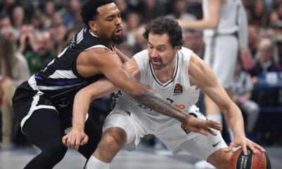 kosarkas Partizana na utakmici Evrolige protiv Reala Madrid u hali Beogradska arena, Beograd 10.04.2025. godine Foto: Marko Metlas Kosarka, Partizan, Evroliga, Real Madrid