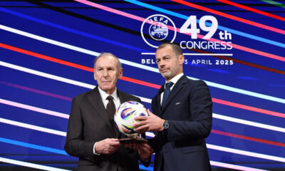 UEFA Congress in Belgrade Sava Centre. DRAGAN DZAJIC, ALEKSANDER CEFERIN Belgrade, 03.04.2025. foto: MN Press Photo FOOTBALL, UEFA CONGRESS