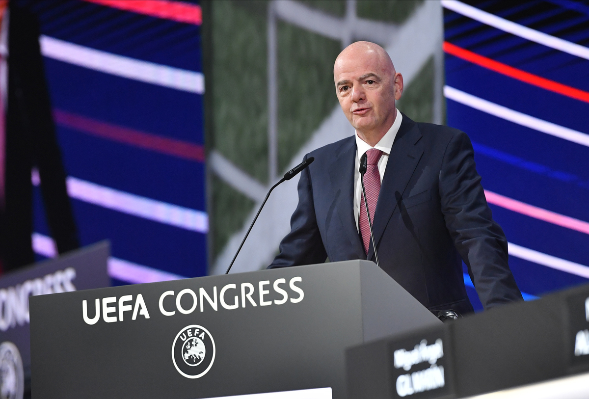UEFA Congress in Belgrade Sava Centre. GIANNI INFANTINO Belgrade, 03.04.2025. foto: MN Press Photo FOOTBALL, UEFA CONGRESS