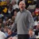 Dallas Mavericks head coach Jason Kidd yells to his players during the first half of an NBA play-in tournament basketball game against the Memphis Grizzlies, Friday, April 18, 2025, in Memphis, Tenn. (AP Photo/George Walker IV)
