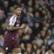 Aston Villa's Marcus Rashford reacts after missing a scoring chance during the English Premier League soccer match between Manchester City and Aston Villa at Etihad stadium in Manchester, England, Tuesday, April 22, 2025. (AP Photo/Jon Super)