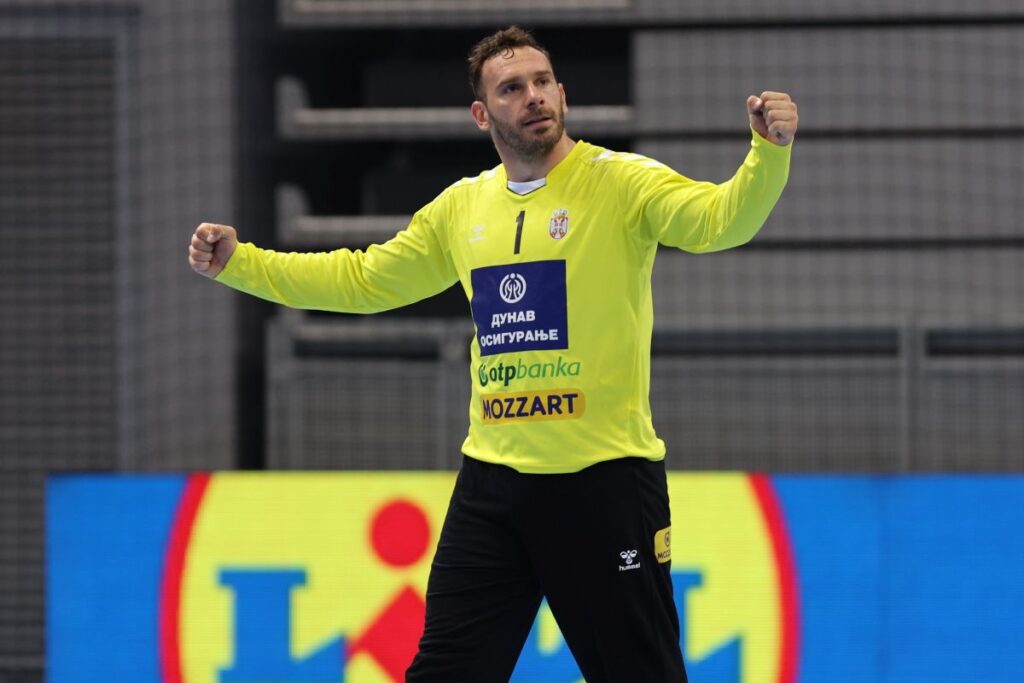 rukometas reprezentacije Srbije na utakmici kvalifikacija za Evropsko prvenstvo protiv Italije u hali SC Ibar , Kraljevo 11.05.2025. godine Foto: Mladjan Ivanovic / MN PRESS Rukomet, Srbija, Kvalifikacije za Evropsko prvenstvo, Italija