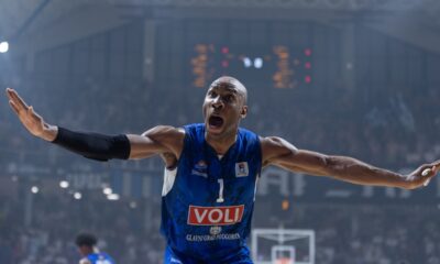 kosarkas Budućnosti na utakmici plej ofa Jadranske ABA lige protiv Crvene zvezde u hali Moraca, Podgorica 26.05.2025. godine Foto: MN PRESS Kosarka, Crvena zvezda, Polufinale Plej ofa Jadranska ABA liga, Buducnost Podgorica