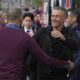 PSG's head coach Luis Enrique arrives for the Champions League semifinal, second leg soccer match between Paris Saint-Germain and Arsenal at the Parc des Princes in Paris, Wednesday, May 7, 2025. (AP Photo/Thibault Camus)