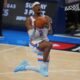 Oklahoma City Thunder guard Shai Gilgeous-Alexander does up to score against the Indiana Pacers during the second half of Game 5 of the NBA Finals basketball series, Monday, June 16, 2025, in Oklahoma City. (AP Photo/Nate Billings)