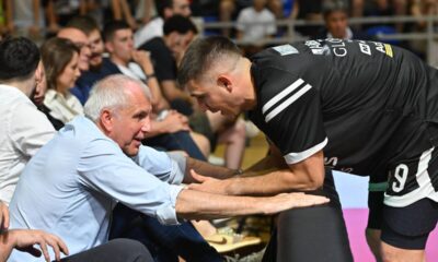 Trener Partizana na utakmici Prvenstva Srbije protiv FMP Zeleznika u hali Aleksandar Nikolic Pionir, Beograd 19.06.2025. godine Foto: Marko Metlas Kosarka, Partizan, Prvenstvo Srbije, FMP Zeleznik, Kosarkaska liga Srbije, KLS