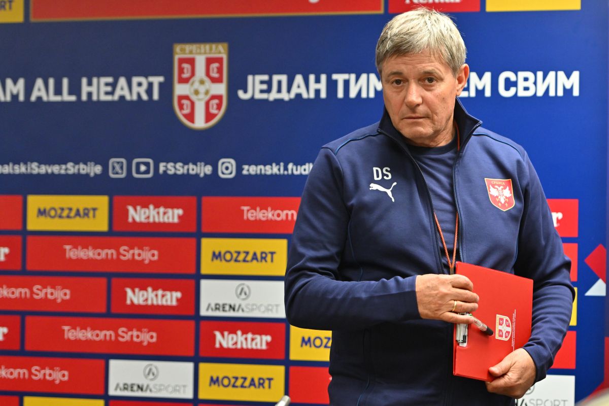 DRAGAN STOJKOVIC PIKSI selektor i trener fudbalera reprezentacije Srbije na pres konferenciji pred utakmicu kvalifikacija za FIFA Svetsko prvenstvo protiv Andore na stadionu Dubocica, Leskovac 09.06.2025. godine Foto: Marko Metlas Fudbal, Reprezentacija, Srbija, Andora, Kvalifikacije za Svetsko prvenstvo