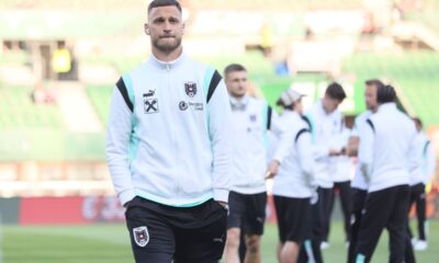 MARKO ARNAUTOVIC fudbaler reprezentacije Austrije na prijateljskoj utakmici protiv Srbije na stadionu Ernst Hapel, Bec 04.06.2024. godine Foto: Marko Metlas Fudbal, Srbija, Austrija, Prijateljska utakmica