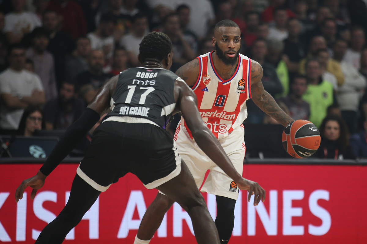 CODI MILLER MCINTYRE Kodi Miler Mekintajer kosarkas Crvene zvezde na utakmici Evrolige protiv Partizana u hali Beogradska Arena, Beograd 21.11.2024. godine Foto: Ivica Veselinov / MN PRESS KOSARKA, BASKETBALL, EVROLIGA, EUROLEAGUE, CRVENA ZVEZDA, PARTIZAN