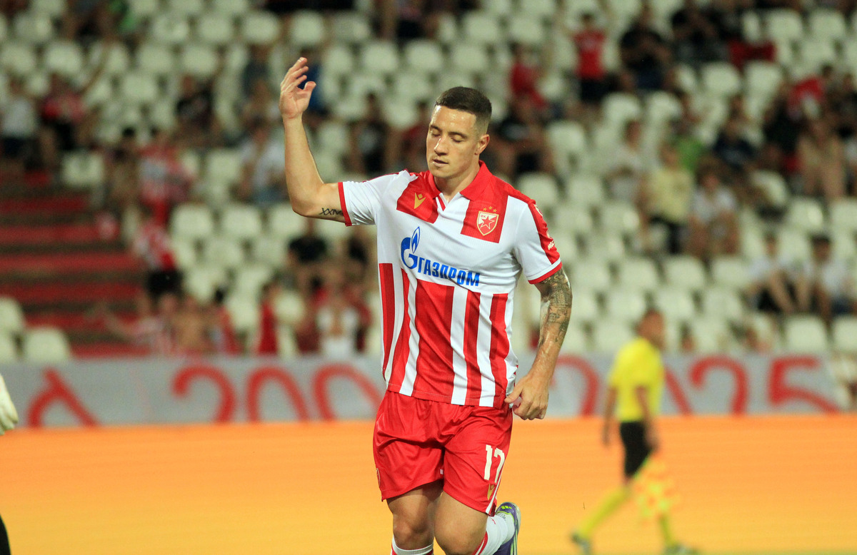 BRUNO DUARTE DA SILVA, fudbaler Crvene zvezde, na prvenstvenoj utakmici protiv Javora, na Stadionu Rajko Mitic. Beograd, 19.07.2025. foto: MN Press / vm Fudbal, Crvena zvezda, Javor Matis