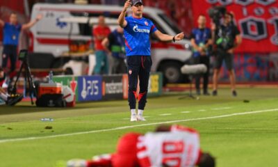 VLADAN MILOJEVIC trener fudbalera Crvene zvezde na utakmici kvalifikacija za UEFA Ligu Sampiona protiv Pafosa Kipar na stadionu Rajko Mitic, Beograd 19.08.2025. godine Foto: Marko Metlas Fudbal, Crvena zvezda, UEFA Liga Sampiona , Pafos Kipar, Kvalifikacije
