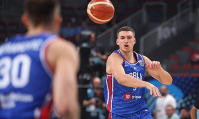 kosarkas reprezentacije Srbije na utakmici Evropskog Prvenstva protiv Portugala u hali Saomi Arena, Riga 27.08.2025. godine Foto: Ivica Veselinov / MN PRESS KOSARKA, BASKETBALL, SRBIJA, SERBIA, PORTUGAL, EUROBASKET 2025, XIAOMI ARENA