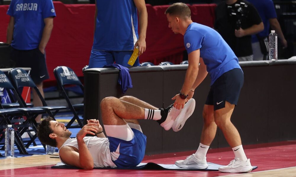 kosarkas reprezentacije Srbije na trreningu u hali Beogradska Arena, Beograd 20.08.2025. godine Foto: Ivica Veselinov / MN PRESS KOSARKA, BASKETBALL, SRBIJA, TRENING