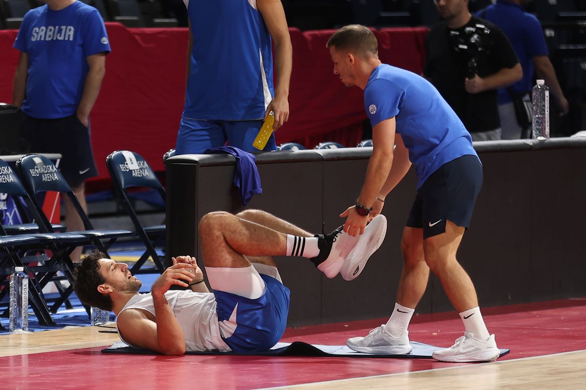 kosarkas reprezentacije Srbije na trreningu u hali Beogradska Arena, Beograd 20.08.2025. godine Foto: Ivica Veselinov / MN PRESS KOSARKA, BASKETBALL, SRBIJA, TRENING