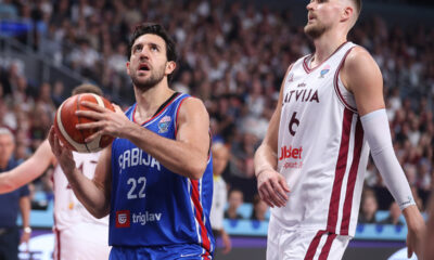 kosarkas reprezentacije Srbije na utakmici Evropskog Prvenstva protiv Letonije u hali Saomi Arena, Riga 30.08.2025. godine Foto: Ivica Veselinov / MN PRESS KOSARKA, BASKETBALL, SRBIJA, SERBIA, LATVIA, LETONIJA, EUROBASKET 2025, XIAOMI ARENA