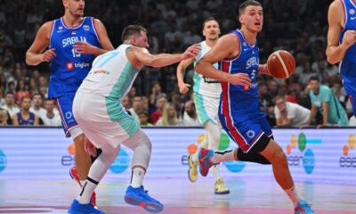 kosarkas reprezentacije Srbije na prijateljskoj utakmici protiv Slovenije u hali Beogradska arena, Beograd 21.08.2025. godine Foto: Marko Metlas Kosarka, Srbija, Slovenija, Prijateljska utakmica