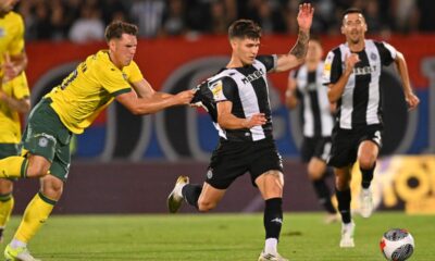 fudbaler Partizana na utakmici kvalifikacija za UEFA Ligu Konferencija protiv Hibernijana na stadionu Partizana, Beograd 07.08.2025. godine Foto: Marko Metlas Fudbal, Partizan, Kvalifikacije, UEFA Liga Konferencija, Hibernijan