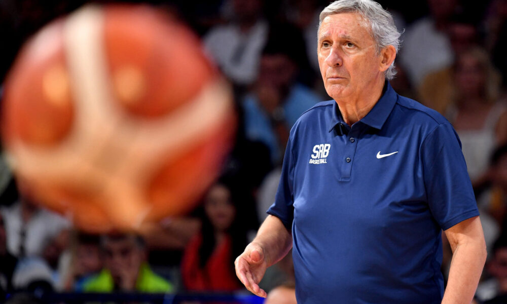 kosarkas reprezentacije Srbije na prijateljskoj utakmici protiv Slovenije u hali Beogradska arena, Beograd 21.08.2025. godine Foto: Marko Metlas Kosarka, Srbija, Slovenija, Prijateljska utakmica