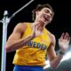 Sweden's Armand Duplantis reacts in the men's pole vault final at the World Athletics Championships in Tokyo, Monday, Sept. 15, 2025. (AP Photo/Ashley Landis)