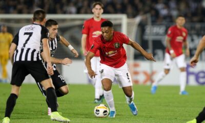 ANTHONY MARTIAL Entoni Marsijal fudbaler Mancester Junajteda na utakmici UEFA Lige Evropa protiv SASA ZDJELAR iz Partizana na stadionu Partizana, Beograd 24.10.2019. godine Foto: MN PRESS Fudbal, Partizan, UEFA Liga Evropa, Mancester Junajted
